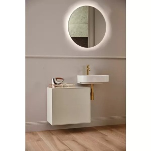 Lavoar suspendat Ideal Standard Atelier Linda-X 60 cm alb lucios cu orificiu baterie si preaplin - Img 5