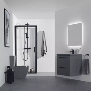 Lavoar suspendat Ideal Standard i.life B gri lucios 61 cm cu orificiu baterie si preaplin - Img 10