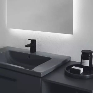 Lavoar suspendat Ideal Standard i.life B gri lucios 81 cm cu orificiu baterie si preaplin - Img 9