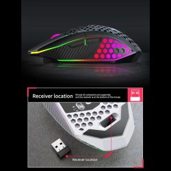 Mouse Wireless Profesional pentru Home & Office ODISSEY LIFE®, Reincarcabil, Iluminare RGB, 9 Butoane, White - Img 5