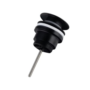 Pachet lavoar pe blat Rea Lara Stone gri 48.5 cm, baterie lavoar Ideal Standard Ceraline negru si ventil lavoar Click-Clack D negru - Img 3