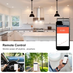 Priza Smart SeveShop®, Wi-Fi, 10A, Monitorizare Consum Energie, Control Vocale prin Amazon Alexa si Google Assistant, Tuya App, Compatibil Android/iOS, Programare si Timer pentru Dispozitive, Control de la Distanta, 220-240V, Alb - Img 7