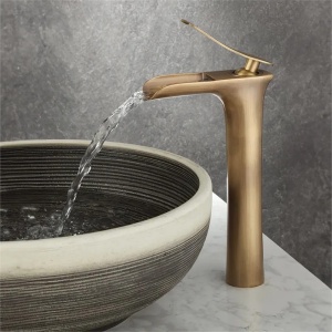 Robinet pentru lavoar Rea Laguna antique Brush Gold high - Img 4