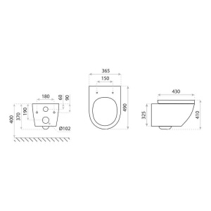 Set vas WC suspendat cu capac soft close si quick release Spectrum Trendi alb - Img 3