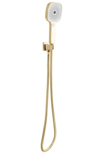 Sistem Complet De Dus REA ORIX GOLD BOX, Montaj In Perete, Para Patrata Tip Ploaie 25x25 Cm, 2 Functii De Curgere A Apei, Finisaj Auriu - Img 5
