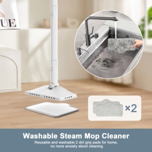 Aparat Curatat Aburi SeveShop® Teendow SC-05 1200W, Mop Cu Aburi Portabil 2 Bar, Incalzire Rapida 60s, Mop Electric Multifunctional 350ml, Abur 100-115°C, Curatare Fara Detergenti Pentru Gresie, Parchet, Covoare, Aparat Curatat Aburi Profesional - Img 6