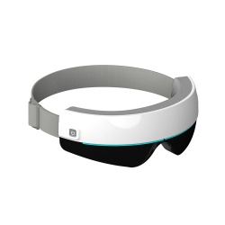 Aparat de Masaj pentru Ochi SeveShop, 16 Puncte de Masaj, 3 Intensitati, Muzica Ambientala si Bluetooth, Compresie Termica si Presopunctura, Perne de Aer si Vibratii, Reincarcabil USB, Banda Reglabila, Relaxare si Stimulare Vizuala, Alb Lucios