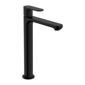 Baterie lavoar inalta Hansgrohe Rebris S 240 negru mat cu ventil Pop-Up