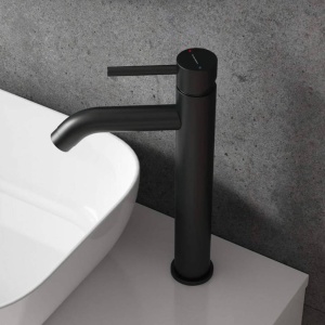 Baterie lavoar PRO COSTA HIGH BLACK, Montaj pe blat, inaltime 28 cm, finisaj Negru Mat - Img 4