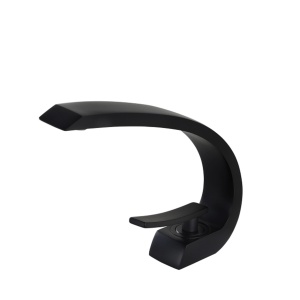 Baterie Lavoar PRO Excito Black, Montaj Pe Chiuveta, Capat Fix, Inaltime 19 Cm, Finisaj Negru Mat - Img 1