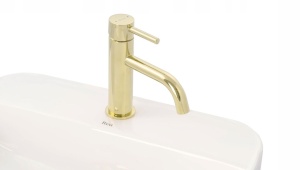Baterie lavoar REA Lungo Light Gold, Inaltime 16.5 cm, finisaj Auriu - Img 5