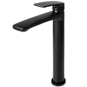 Baterie lavoar REA LUPPO Black, Montaj pe blat, inaltime 25.5 cm, finisaj Negru Mat - Img 2