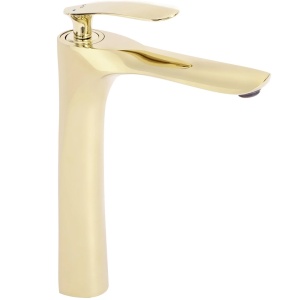 Baterie Lavoar REA ORBIT GOLD HIGH, Montaj Pe Blat, Capat Fix, Monocomanda, Inaltime 29 Cm, Auriu - Img 5