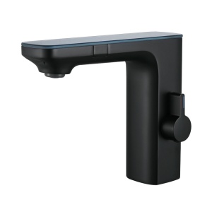 Baterie pentru lavoar FAPPER Black, Cu Afisaj LCD, Design Elegant