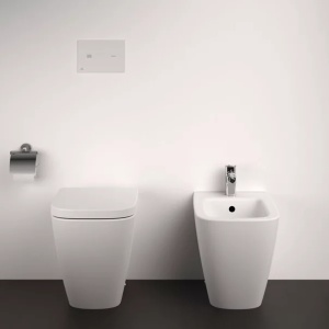 Bideu pe pardoseala Ideal Standard I.life B alb lucios BTW - Img 9