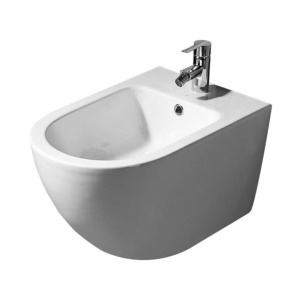 Bideu REA CARLO MINI, 49 x 37 x 33 cm, Montaj Suspendat, Alb Lucios - Img 2