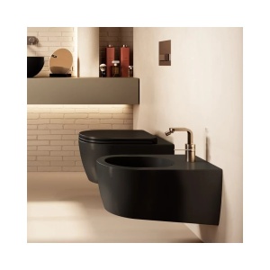 Bideu suspendat Hatria Fusion Negru Mat - Img 3