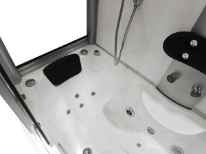 Cabina de dus 165x85x220cm, Cu sistem hidromasaj + Sauna SPA - Img 4