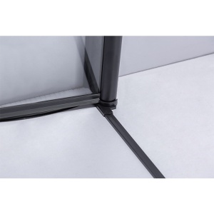 Cabina de dus BS05B Patrata 90x90cm, Design Modern Negru + Cada de dus Riko, Culoare Negru - Img 6