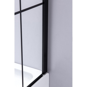 Cabina de dus BS06B Pentagonala, Design Modern 90x90cm ,Culoare Negru , Cu Cadita de dus , Culoare Alb - Img 6