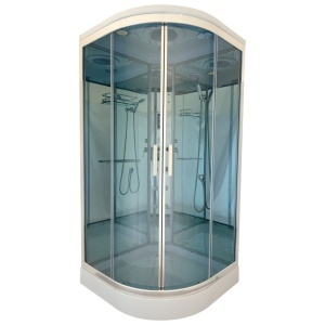Cabina de dus cu Hidromasaj culoare alb dimensiune 100X100X220CM - Img 2