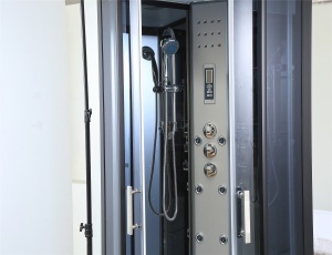 Cabina de dus cu hidromasaj, Dimensiuni 80x80x215 cm, Culoare Negru - Img 10