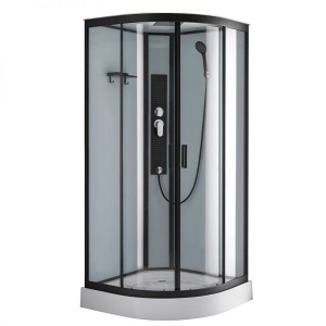 Cabina de dus de colt Clara 02B, Cu Hidromasaj, Dimensiune 90x90 cm - Img 1