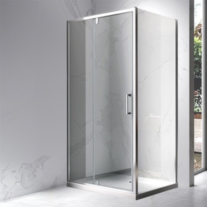 Cabina de dus dreptunghiulara din sticla securizata cu rame cromate KZ06C 110 x 80 cm - Img 2