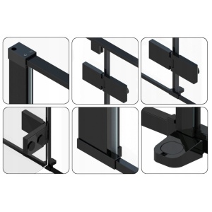 Cabina de dus Fargo, Dimensiune 120x90cm, Culoare Black Mat - Img 5