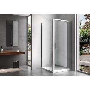 Cabina de dus KZ04A Patrata, Design Modern Cu Usa Batanta 70x70cm, Culoare Crom - Img 6