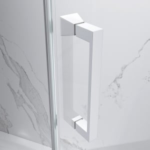 Cabina de dus KZ05A Dreptunghiulara 90x80cm, Design Modern, Culoare Alb - Img 6