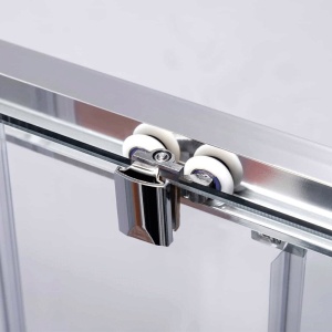 Cabina de dus KZ102B Patrata 90x90cm, Design Modern Crom + Cada de dus Riko, Culoare Negru - Img 6
