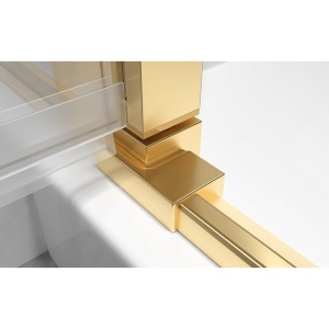 Cabina de dus KZ12A Dreptunghiulara , Design Modern 90x80cm, Culoare Auriu - Img 6