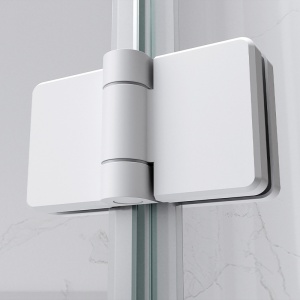 Cabina de dus KZ12B Dreptunghiulara 100x80cm, Usi Pliabile, Design Modern, Culoare Alb - Img 6