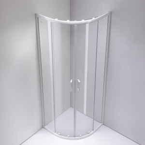 Cabina de dus KZ94A Semirotunda 80x80cm, Design Modern, Culoare Alb - Img 6