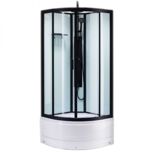 Cabina de dus NINA cu Hidromasaj, Dimensiune 80x80cm, Culoare Negru