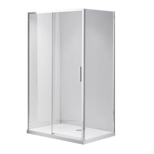 Cabina de dus NOVA Super slim, Dimensiune 120x80cm, Sticla securizata 6mm, Culoare Crom