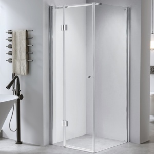 Cabina de dus patrata cu cadita de dus KZ1390A/SXL02A Crom/Alb 80x80 cm - Img 2