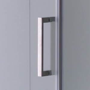 Cabina de dus Patrata KZ1190C, Design Modern 100x100cm, Culoare Crom - Img 4