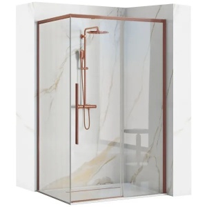 Cabina de dus Solar Copper Brush, Dimensiune 120x90cm, Design Modern
