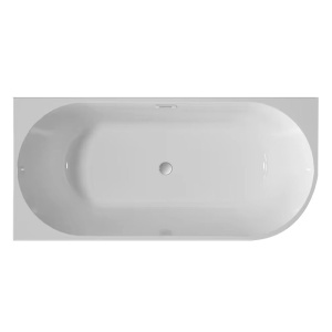 Cada de baie 170x80x58cm, Textura Eleganta si Linii Moderne, Montaj pe Perete/Stanga, Culoare Alb - Img 3