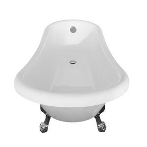 Cada de Baie de Sine Statatoare 170x75x75cm, Design Modern, Culoare Alb - Img 2
