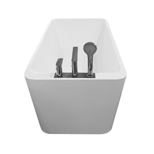 Cada de baie freestanding cu baterie crom inclusa, dimensiuni 170X75X58CM - Img 4