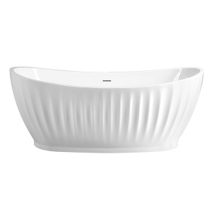 Cada de baie freestanding cu caneluri, 170x80x68 cm