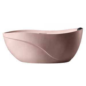 Cada de Baie Freestanding, Design Modern 170x80x71cm, Strat Abraziv, Culoare Roz Mat