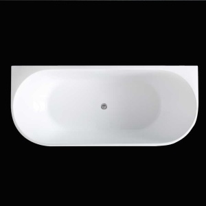 Cada de baie LENA 527A, Dimensiune 140x70cm, Culoare Alb, Deversor Crom - Img 3