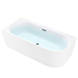 Cada de baie MERA 509A/Stanga, Dimensiune 140x75cm, Culoare Alb, Deversor Crom