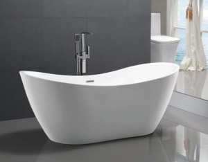 Cada De Baie PRO SONET 180, Free-Standing, Design Modern, Alba - Img 2