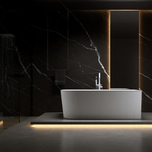 Cada de baie RIO 504D, Dimensiune 170x75cm/Dreapta, Design Elegant, Culoare Alb, Culoare Alb - Img 4