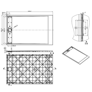 Cadita de dus dreptunghiulara Deco 140x90cm , Culoarea Alb/Piatra - Img 12